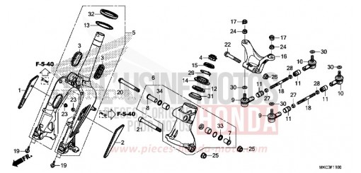 FOURCHETTE AVANT GL1800J de 2018